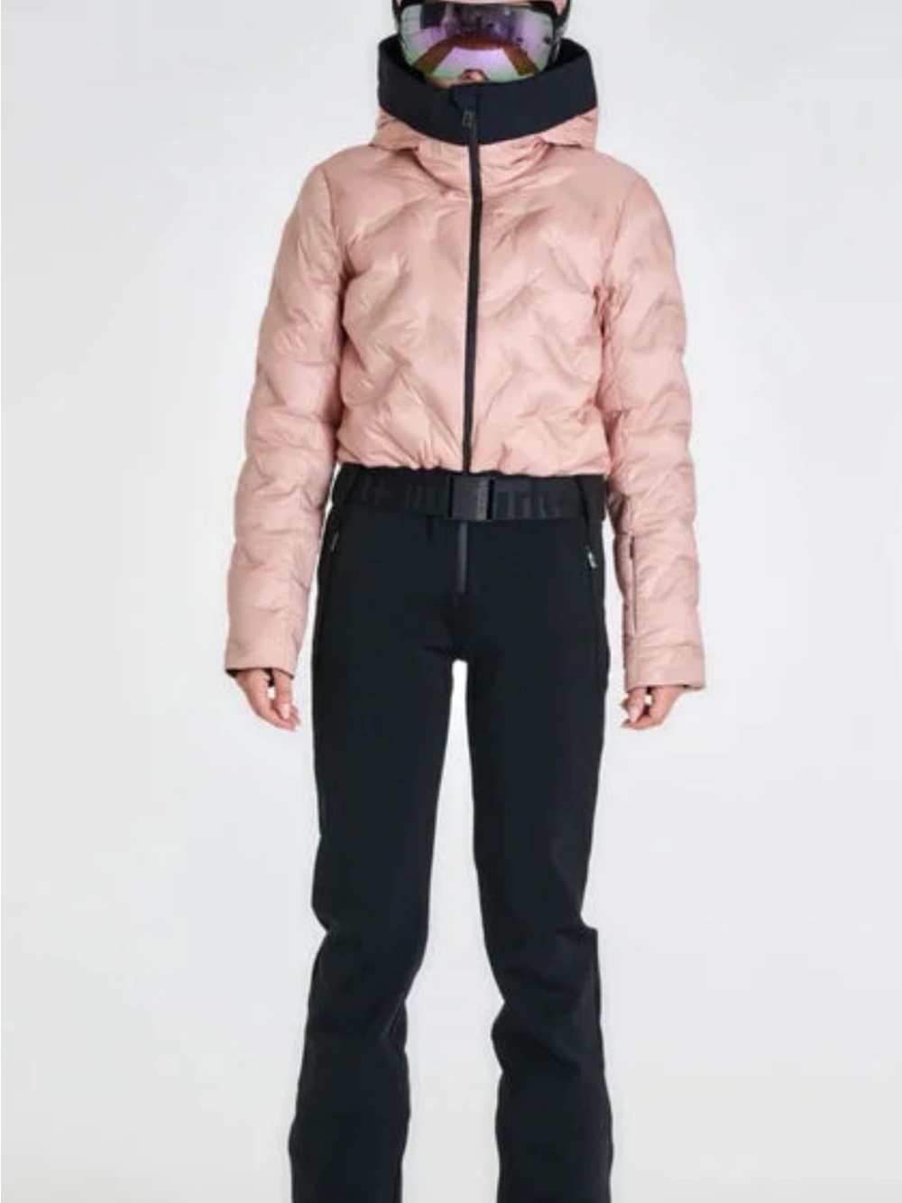 Ski & Snow Hooded Puffer ski suit - Pink